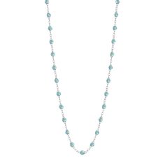 Gigi Clozeau - Classic Gigi Aqua necklace, White Gold, 17.7 Gigi Necklace, Aqua Necklace, Necklace White Gold, Necklace White, Beach Bag, Ring Earrings, Anklets, Necklaces Bracelets, White Gold