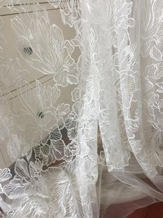 Fine Sequin Tulle Lace Fabric with Big Leaf Flower for bridal | Etsy White Sheer Tulle Fabric For Wedding, Embroidered White Tulle Sequin Fabric, White Sequin Fabric With Delicate Lace For Wedding, White Organza Tulle Fabric With Intricate Embroidery, White Lace Tulle Fabric With Sequins, White Sheer Lace For Party, White Tulle Lace For Party, White Tulle Fabric With Floral Embroidery, White Floral Embroidered Tulle Fabric For Party