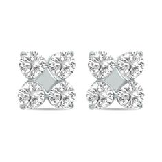 These gorgeous snowflake stud earrings in 10K white gold are the perfect accessory for anyone on the go. Masterfully crafted with painstaking attention to detail, these stunning earrings feature 1/2 CTW lab-grown diamonds which sparkle radiantly from every angle. There is no comparison when it comes to this piece's glistening stones, durable setting, and unique yet dainty design. Whether worn alone or paired with other accessories, these environmentally conscious, sustainably made, and budget-fr Snowflake Earrings, Environmentally Conscious, Stunning Earrings, 10k Gold, Diamond Gemstone, Gold Material, Gemstone Colors, Lab Grown, Lab Grown Diamonds