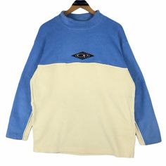 Vintage Ocean Pacific Winter Surf mock neck/crewneck fleece sweatshirt in sky blue colour. Pullover sweater with embroidered logo on the chest. Still in good condition. SEE THE PICTURES FOR MORE DETAILS. CONDITION : 9/10 MEASUREMENT Pit : 24 inch Length : 29 inch Shoulder : 22 inch Arm Length : 23 inch Size On Tag : L Recommended Size : L PAYMENT We accept PayPal only. The item will be ship 3-5 days once the payment has been made. SHIPPING DHL ONLY. USUALLY AROUND 7-21 DAYS BEFORE REACH THE DEST Light Blue Fleece Sporty Sweatshirt, Light Blue Crew Neck Sweatshirt For Winter, Light Blue Long Sleeve Sweatshirt For Winter, Light Blue Long Sleeve Winter Sweatshirt, Blue Fleece Crew Neck Sweatshirt, Light Blue Crew Neck Sweatshirt, Winter Surf, Vintage Surfwear, Vintage Ocean