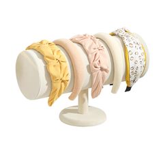 PRICES MAY VARY. About 5" Diameter, proper size for storing kids and adults hair accessories. Beige color, is elegant and beautiful color. Covered with soft high quality velvet, you will feel comfortable to touch it. This headband rack is suitable for displaying your hairband in various places, such as bedroom, boutique, exhibition, show, providing a good way to display your headband. Satisfaction guaranteed! we trust our product will satisfied with you.if you have any complait about it, we will Hairband Accessories, Velvet Hairband, Headband Storage, Closet Storage Accessories, Barbie Party Decorations, Beautiful Headband, Headband Organizer, Headband Holder, Jewelry Displays