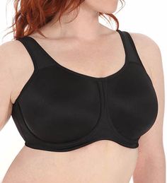 Wacoal Sports Underwire Bra Supportive Full Coverage Sports Bra With Built-in Padding, Contoured Sports Bra With Built-in Padding For Gym, Padded Compression Nylon Sports Bra, Sports Nylon Bra In Black, Padded Underwire Stretch Sports Bra, Padded Stretch Underwire Sports Bra, Padded Medium Support Sports Bra For Workout, Supportive Padded Sports Bra For Workout, Padded Sports Bra With Medium Support