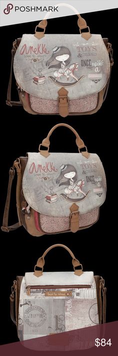 ANEKKE STORIES KNAPSACK Original design with the pure Anekke Stories style, romantic and dreamy. A handle and two adjustable straps, clip closure with an inner zip, outer pocket and another pocket inside. It comes with the trinket of the collection. Size 12x9.5x3.5 Anekke Bags Shoulder Bags The Pure, The Collection, Bags Shoulder, Original Design, Inside Pocket, Original Designs, Shoulder Bags, Adjustable Straps, Things To Come