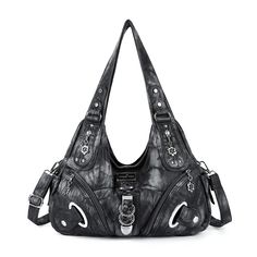 PRICES MAY VARY. ♔[Matreial for Purses]—High quality washed PU leather,comfortable, light weight, washable, ironable, Stylish and elegant ,vintage design Hobo Bag with beautiful decorative silver color hardware multi vegan colors or tie-dye colors to choose. ♔[Suitable Size]—14*5*13 inch(body), double shoulder straps comfortable for your shoulder.It’s a convertible hobo bag with a snap hook strap that can change multi backpack ways. ♔[Functional Structure]—The outer multi pockets design is conve Leather Shoulder Handbags, Handbag Women, Hobo Handbags, Satchel Handbags, Purses Michael Kors, Handbags Michael Kors, Womens Purses, Shoulder Purse, Coach Purses