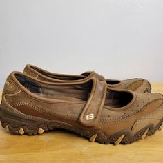 Skechers Brown Biker Flats MaryJane Style Walking Shoes SN46759EW Size 7.5M | eBay Ugly Shoes, Funky Outfits, Falling Down, Walking Shoes, Being Ugly, Mary Janes, Walking, Size 7, How To Wear