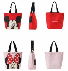 Small Canvas Bag, Small Canvas Bags, Handpainted Bags, Mickey And Minnie, Small Canvas, Mickey Minnie Mouse, Mickey Minnie, Canvas Tote Bag, Canvas Material