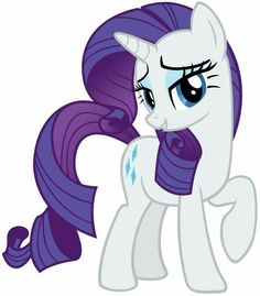 an image of a pony that is looking like it has purple hair and blue eyes