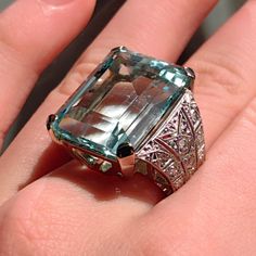 When ordering, please give us your phone number for safer Fedex shipping! RING SIZE: 58 EU 8 1/2 US PLATINUM, WHITE GOLD- Import Hallmarks 1867-1937 Austro-Hungarian Monarchy  WEIGHT: 17.20 grams  STONES: aquamarine diamonds  AQUAMARINE : 22.0 ct. 20mm x 10mm x 16mm  TOTAL DIAMOND WEIGHT: 0.46 ct.  COLOUR: I  CLARITY: Si1-Si2  CONDITION: EXCELLENT  Beautiful, stunning 1930s art deco aquamarine and diamond ring with 18k gold and platinum import hallmarks from 1867 to 1937 Austrian-Hungarian Monar Luxury Octagon Sapphire Ring For Formal Occasions, Luxury Octagon Sapphire Ring For Formal Events, Art Deco Emerald Cut Sapphire Ring In Platinum, Rectangular Brilliant Cut Sapphire Ring For Formal Occasions, Formal Platinum Sapphire Ring With Vvs Clarity, Formal Hallmarked Platinum Emerald Ring, Hallmarked Platinum Emerald Ring For Formal Occasions, Formal Octagon Sapphire Ring In Platinum, Vintage Gia Certified Sapphire Ring For Formal Occasions