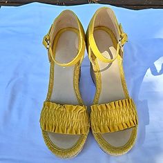 A Beautiful Brand New Pair Of Mark Fisher Yellow Espadrilles. Perferct For Summer. I'm Happy To Discount On Bundles. See My Other Listings Yellow Espadrilles With Woven Sole, Yellow Round Toe Espadrilles For Spring, Yellow Round Toe Espadrilles For Vacation, Yellow Closed Toe Espadrilles For Summer, Yellow Espadrilles With Woven Sole And Round Toe, Casual Yellow Espadrilles For Summer, Yellow Espadrilles, Marc Fisher, I'm Happy