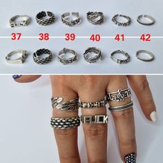 Silver Stackable Metal Midi Rings, Trendy Silver Initial Open Ring, Hypoallergenic Metal Midi Rings, Trendy Nickel-free Midi Rings, Hypoallergenic Metal Midi Rings With Open Design, Adjustable Hypoallergenic Metal Midi Rings, Boho Statement Ring, Hammered Ring, Hammered Rings