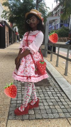 Strawberry Outfit, Kawaii Fashion Outfits, Pink Sugar, Afro Punk, J Fashion, Kawaii Clothes, Harajuku Fashion, Character Outfits