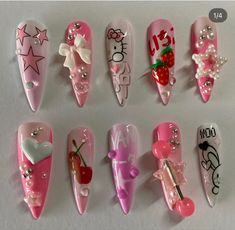 Airbrush Designs, Summer Nail Art, Cute Spring Nails, Top Nail, Acrylic Nails Coffin Short, Kawaii Nails, Manicure Y Pedicure, Nail Art Summer