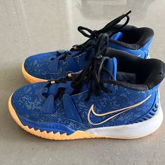 In Excellent Condition. Never Worn Outside And Only Worn Twice. Has A New Set Of Shoe Laces. Price Is Firm. Casual Blue Non-slip Basketball Shoes, Nike High-top Non-slip Basketball Shoes, Nike Synthetic Non-slip Basketball Shoes, Nike Non-slip High-top Basketball Shoes, Nike Non-slip Basketball Shoes, Nike Basketball Shoes, Nike Basketball, Kids Nike, Shoes Nike