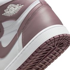 The Air Jordan 1 High OG brings back the classic, giving you an iconic look with a familiar feel. Mauve leather overlays offer soft contrast with the neutral upper, creating a clean, season-right finish. Like MJ's signature turnaround jumper, this modern expression of the all-time fave is nothing but net.Leather offers durability and structure.Encapsulated Air-Sole units provide lightweight cushioning.Solid rubber outsoles give you traction on a variety of surfaces.More Details Genuine leather W Staple Sneakers, Jordan Model, Jordan 1 High Og, White Sky, Air Jordan 1 Retro High Og, Air Jordan 1 Retro High, Air Jordan 1 High, Air Jordan 1 Low, Jordan 1 Low