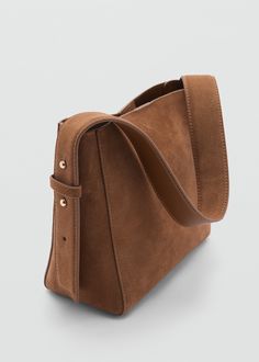 Suede shoulder bag - Woman | MANGO USA