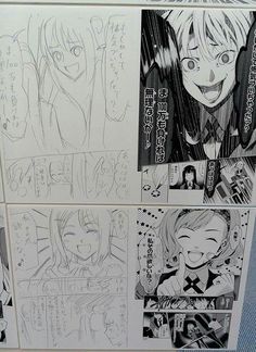 some drawings are on the wall next to each other