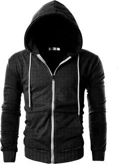 Stay warm and comfortable with this stylish men's lightweight hoodie. It features a cozy poly-cotton blend material and a full-length zipper closure to keep you warm in any situation. Its breathable, lightweight design ensures maximum comfort and the long sleeves provide extra protection from the cold. Zipper closure Machine Wash Convenient inside hidden pocket, Full zip closure with a white color string and zipper, Ribbed trims at the cuffs and waistband for a comfortable, Special double-sided Gray Long Sleeve Fleece Hooded Jacket, Casual Long Sleeve Hooded Jacket For Gym, Winter Hooded Jacket With Long Sleeves, Casual Winter Hooded Jacket For Gym, Winter Long Sleeve Hooded Jacket, Long Sleeve Fleece Hooded Jacket With Zipper, Gray Cotton Hooded Jacket With Long Sleeves, Black Cotton Track Jacket For Outdoor, Hooded Jacket For Gym In Fall