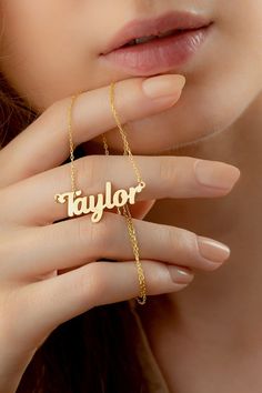 14k 18k 10k Solid Gold Dainty Name Necklace, Jewelry Plate with Name, Personalized Tiny Necklace for Mom, Mothers Day Gift for Her FEATURES• Solid Gold (real gold, not gold plated or gold filled material)• Gold Karat: 10K (417) - 14K (585) - 18K (750) (optional)• Pendant Height: 0.35 Inches (0.90 cm)• Pendant Width: depending on the text• Available Gold Color: Yellow gold, rose gold and white gold (optional)Wholesale requests are welcome.Our gold necklaces are perfect choice for a Christmas, Mot Personalized Dainty 14k Gold Necklace, Dainty 14k Gold Personalized Gift Necklace, Dainty 14k Gold Custom Necklace For Personalized Gift, Dainty 14k Gold Necklace For Personalized Gift, Dainty Custom 14k Gold Necklace For Personalized Gift, Personalized Delicate Yellow Gold Name Necklace, Delicate Personalized Yellow Gold Name Necklace, Personalized Yellow Gold Name Necklace As Gift For Her, Dainty 14k Gold Personalized Necklace