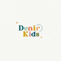 the word dentir kids is written in multicolored letters on a white background