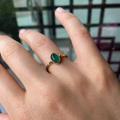 14K Gold Green Agate Stone Ring, Naturel Green Stoned Ring, Christmas Gift, Xmas Gift, Anniversary Gift, Engagement Gift, Valentine's Day Gift, Mother's Day Gift, Gift for Wife, Gift for Bestfriend Earrings that you can combine with your ring ; https://hemsjewellery.etsy.com/listing/1499120243 Necklace that you can combine with your ring ; https://hemsjewellery.etsy.com/listing/1484936464 ITEM DETAILS ❆ All our jewelleries are handmade with Love and Care 💓 ❆ Material: 14K Gold. ❆ Gram: 1,65 gr Oval Cabochon Emerald Ring For May Birthstone, Emerald Oval Cabochon Gemstone Rings, Oval Cabochon Rings For May Birthstone, Oval Chalcedony Fine Jewelry, Emerald Oval Cabochon Ring As A Gift, Luxury Green Oval Opal Ring, Luxury Cabochon Emerald Ring As Gift, Luxury Cabochon Emerald Ring Gift, Cabochon Emerald Ring Gift