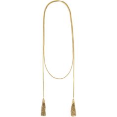 Gia Rope Gold-Tone Necklace Chic Party Tassel Necklace With Adjustable Chain, Chic Long Tassel Necklaces, Elegant Gold Long Tassel Necklace, Chic Adjustable Tassel Necklace For Party, Elegant Long Gold Tassel Necklace, Chic Tassel Necklace For Party, Gold Fringed Long Necklace, Gold Tassel Necklace For Party, Gold Fringe Long Necklace