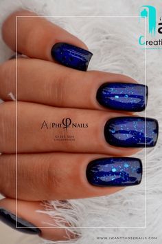 Royal Blue Prom Nails Short Royal Blue Acrylic Nails, Royal Blue And Gold Nails, Greek Nails