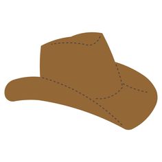 a brown cowboy hat with stitching on it