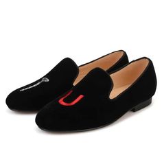 Elevate your style with our Party-Ready Embroidered Women's Loafers, the epitome of luxury shoes from Guocali. Perfect for any event, these loafer shoes for women blend sophistication with comfort. Crafted from soft velvet and adorned with intricate embroidery, these women's loafers add a touch of elegance to your party or wedding outfit. Features: Design: These women's loafers feature a custom embroidered pattern that brings a unique flair to your ensemble. The round toe design and slip-on clos Kids Loafers, Mens Undershirts, Women Loafers, Man Blazer, Mens Boxer Shorts, Monk Strap Shoes, Suit Shoes, Loafer Slippers, Intricate Embroidery