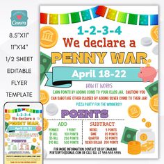 penny wars cash cow school pto fundraiser idea Pta Penny Wars, Change Wars Fundraiser, Bike A Thon Fundraiser, Coin Wars Fundraiser School Fundraisers, Coin Wars Fundraiser, Penny Wars Fundraiser Flyer, School Fundraisers Elementary, Penny Wars Fundraiser, Cookbook Fundraiser