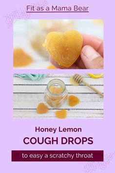 Made with only four ingredients, these honey lemon homemade cough drops are a natural sore throat remedy. Honey-based and made with immune-boosting ingredients, these DIY throat lozenges are both healing and soothing. Diy Cough Drops, Natural Sore Throat Remedy, Honey Cough Drops, Cough Drops Homemade, Throat Lozenges, Healing Smoothie, Homemade Gummy Bears, For Sore Throat