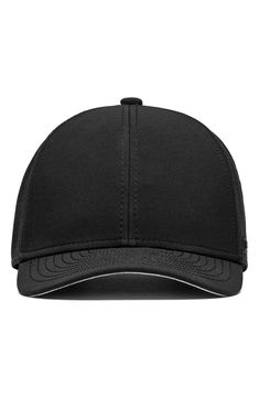 A smart moisture-wicking lining ensures superior comfort in a breathable perforated hat with a glare-reducing visor lining for superior clarity. Adjustable snapback strap 59% nylon, 34% micropolyester, 7% elastane or polyester/spandex Spot clean Imported Classic Six-panel Dad Hat For Sports, Classic Sports Dad Hat, Classic Six-panel Sports Hat, Classic Adjustable Baseball Cap For Sports, Sporty Six-panel Golf Hat, Classic Adjustable Trucker Hat For Sports, Classic Baseball Cap For Sports, Classic Trucker Hat With Curved Bill For Sports, Classic Curved Bill Trucker Hat For Sports