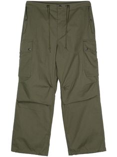 olive green cotton blend elasticated toggle waist two side cargo pockets oversize rear flap pocket drawstring hem concealed fly and button fastening City Shorts, Versace Outfit, Summer Beach Wear, Cargo Pants Men, Cargo Trousers, Espadrille Shoes, Drawstring Pants, Light Jacket, Trouser Pants