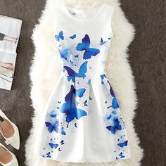 FREE SHIPPING !! Women Floral Dress Elegant Butterfly Girlish Short Vintage Dress JKP1021 Vintage Short Dress, Korean Fashion Cute, Women Dresses Casual Summer, Floral Dress Casual, Vintage Floral Dress, Summer Fashion Dresses, Womens Floral Dress, Cute Butterfly, Party Dress Short