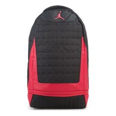 Air Jordan Retro 13 Backpack 'Black Red' 9A1898-KR5 Red Backpack For Streetwear, Red Sporty Outdoor Bag, Sporty Red Outdoor Bag, Red Nylon Backpack, Red Nylon Backpack For Outdoor, Red Sports Backpack, Sporty Red Nylon Bag, Red Standard Backpack For Sports, Sporty Red Backpack