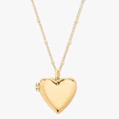 Fall in love with this golden locket that's shaped like a heart. Get lost in the timeless style of the Isla Heart Locket, sure to be your newest accessory crush. Perfect for wearing your heart outside your chest. Available in 14k gold plated brass Pendant size: 5/8" by 3/4" 16" satellite chain with 2" extender Lobster claw closure Water resistant and protective anti-tarnish barrier SKU: BYN1435 Gold Plated Heart Pendant Locket Jewelry, Gold Plated Heart Locket Necklace, Gold Plated Heart Pendant Locket, Gold Heart-shaped Locket Necklace With Adjustable Chain, Heart-shaped Gold Locket Necklace With Adjustable Chain, Gold Heart Cut Locket Necklace For Keepsake, Rose Gold Heart Locket Necklace, Dainty Gold-tone Heart Jewelry, Valentine's Day Gold-plated Locket Jewelry