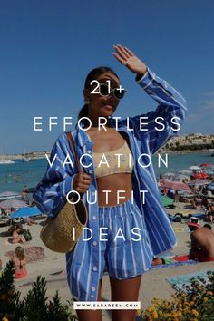 Looking for effortless vacation outfits to wear on your next trip? You need to see these chic and comfortable outfit ideas that perfectly blend style and ease for your getaway. Cute summer vacation outfit ideas for 2024. Whether for a tropical destination, beach day, Mexico, Miami, Greece, or Italy. Summer Vacation Beach Outfits, Summer Holiday Day Outfits, Beach Wear Inspiration, Miami Vacay Outfits, Cabo 2024 Outfits, Summer Outfits Mexico Vacation, Beach Wear Outfits Casual, What To Wear In New Mexico, California Summer Outfits 2024