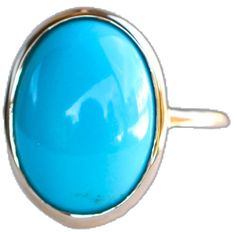 Elegant Turquoise Ring With Polished Finish, 14k Gold Blue Oval Cabochon Turquoise Ring, Blue Turquoise 14k Gold Oval Cabochon Ring, Blue Turquoise Oval Cabochon Ring In 14k Gold, Blue Oval Cabochon Turquoise Ring In 14k Gold, Elegant Blue Turquoise Ring In 14k Gold, April Birthstone Ring, Turquoise Jewellery, December Birthstone Jewelry