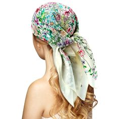 PRICES MAY VARY. 100% Mulberry Silk - We only use the best mulberry silk, healthy and environmental protection, no pollution, no odor, breathable, light weight, soft and smooth, no static electricity, meet your so needs. Size - 27“ inches/68*68 cm square turban, not too big or too small to wear, is the most suitable size Multi Way To Wear - The square scarf can be used as a headscarf, neck scarf, shawl, turban, veil, belt, tie, etc. Suitable for women of all ages. You will be the most distinctiv Silk Bandana For Summer, Summer Satin Headscarf, Satin Head Scarf, Silk Head Scarf, Hair Scarves, Ladies Head Scarf, Silk Headscarf, Flower Red, Belt Tie