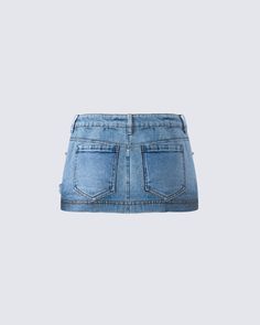 Tiny skirt, big attitude 😏 Walk around knowing you’re the baddest in this micro mini skirt made from denim fabric and complete with a sexy low rise fit 💙 Stretch Cotton Mini Length Jean Shorts, Stretch Cotton Mid-rise Mini Skirt, Mid-rise Stretch Cotton Mini Skirt, Stretch Denim Mini Skirt For Summer, Y2k Style Fitted Short Denim Skirt, Y2k Style Short Fitted Denim Skirt, Chic Fitted Denim Jean Shorts, Fitted Short Y2k Denim Skirt, Y2k Style Fitted Short Length Denim Skirt