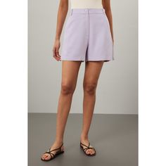 Linen blend. (70% Rayon, 30% Linen). Shorts. Front zipper fly with button closure. 4" Inseam. 16" Rise. 29" Leg opening. Imported.¬† Rent The Runway, Closet Designs, Linen Shorts, Chino Shorts, Front Zipper, Linen Blend, Lilac, Dress Up, Zipper