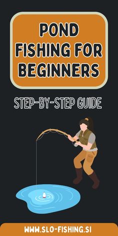 the book cover for pond fishing for beginners