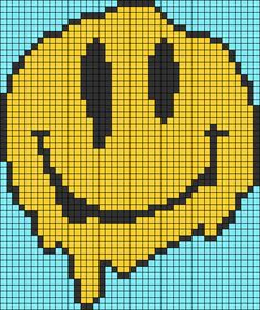 an image of a smiley face made out of pixels