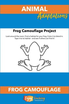 the frog camouflage project is designed to help children learn how to draw and paint their own animals