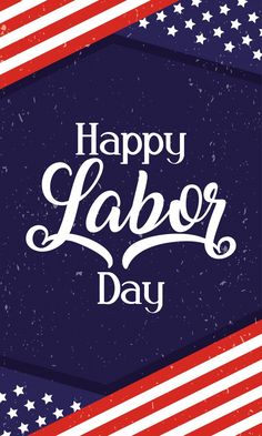 happy labor day with american flag background