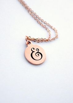 Ampersand in Rose Gold - Christian Jewelry - LDS - Faith - 18 inch, Simply Jewelry, Uplifting Gift, Ampersand Design, Faith Based Jewelry, Lds Gifts, Uplifting Gifts, Delicate Necklaces, Faith Necklace, Christian Jewelry, Faith Based, Delicate Necklace