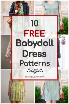 10 free babydoll dress patterns to sew