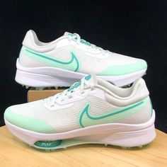 Nike Air Zoom Infinity Tour Next% Golf Shoes White/Mint Dc5221-143 Men’s Sizes Brand New Never Worn And In Amazing Condition, (Doesn’t Have Box) No Rips/Tears/Stains Anywhere On The Shoes. If You Have Any Questions Please Message Me And I’ll Get Back To You As Quickly As Possible. If You Like This Pair Of Shoes You May Like Some Of My Other Pairs As Well, I Have Over 1,000 Pairs To Choose From I Give Discounts On All Bundles Sku: 5a= 8.5/ 3d= 9.5/ 1e= 10/ 9f= 12/ 7d= 12.5 Functional Golf Shoes For Light Sports, Casual White Golf Shoes For Sports, Casual White Golf Shoes, Casual Lace-up Golf Shoes With Air Max Cushioning, Breathable Low-top Golf Shoes, White Low-top Sporty Golf Shoes, White Slip-on Golf Shoes, White Slip-on Training Running Shoes, White Slip-on Running Shoes For Training