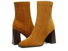 Sam Edelman Ivette - Women's Shoes : Chestnut : The Sam Edelman Ivette block heel booties are a blend of retro style with modern sophistication. Leather upper. Synthetic lining. Zippered closure. Block heel construction. Polyurethane footbed. Square toe. Synthetic outsole. Imported. Measurements: Heel height: 3.5 in. Weight of footwear is based on a single item, not a pair. Fall Platform Boots With Reinforced Heel, Modern Round Toe Boots For Fall, Fall Block Heeled Boots With Reinforced Heel, Fall Boots With Sculpted Block Heel, Trendy Mid-calf Boots With Reinforced Heel For Fall, Trendy Fall Mid-calf Boots With Reinforced Heel, Modern Fall Platform Boots With Stacked Heel, Modern Platform Boots With Stacked Heel For Fall, Modern Boots With Reinforced Heel For Fall