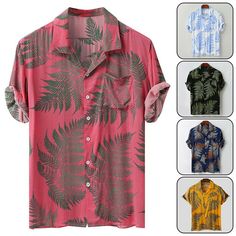 Mens Hawaiian Shirt Beach Wear Loose T Shirts Camp Button Down Short Sleeve Size:S,M,L,XL,2XL Fabric Material:Cotton Suitable Type:Fit Style:Basics Occasion:Leisure Pattern:Printing Thickness:Moderation Colour:as shown Product Description:Men's spring summer tops. Package Included: 1 * Tops Note  1. Due to the light and screen difference, the item's color may be slightly different from the pictures. 2. Please allow 0.5-2 cm differences due to manual measurement. 3. Thank you for your kindly unde Loose T Shirts, Summer Beach Party, Style Basics, Button Down Short Sleeve, Shirts Summer, Men Fashion Casual Outfits, Mens Hawaiian Shirts, Mens Spring, Beach Wear