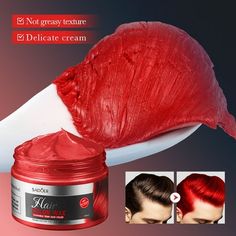 Hello () Dear Customer, Welcome to LEHOZIHEQ Store We Will Give Every Customer The Best Service   We cares about each customer's true feelings and considers them the key to success.  According to the suggestions of the customers, always better with the products.  Your 100% satisfaction is our pursuit !!! LEHOZIHEQ Red Hair Wax Color, Temporary Dye Wax, No Bleach & No Peroxide Temporary Tint for Women & Men, Natural Hairstyle Cream Hair Pomades for Party Cosplay Halloween Features: NATURAL POMPS: Coloring Hair Ombr Red And Bark, Best Red Hair Dye Walmart, Temporary Maroon Hair Dye, Temporary Hair Dye Orange, Temporary Burgundy Hair Color, Temporary Red Hair Dye, Red Hair Wax, Natural Volume Hair, Hair Wax Color